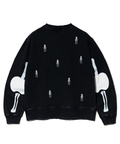 go slow caravan(ゴースローキャラバン) |ほねほね ちょいボロ加工クルーネックスウェット (MENS)