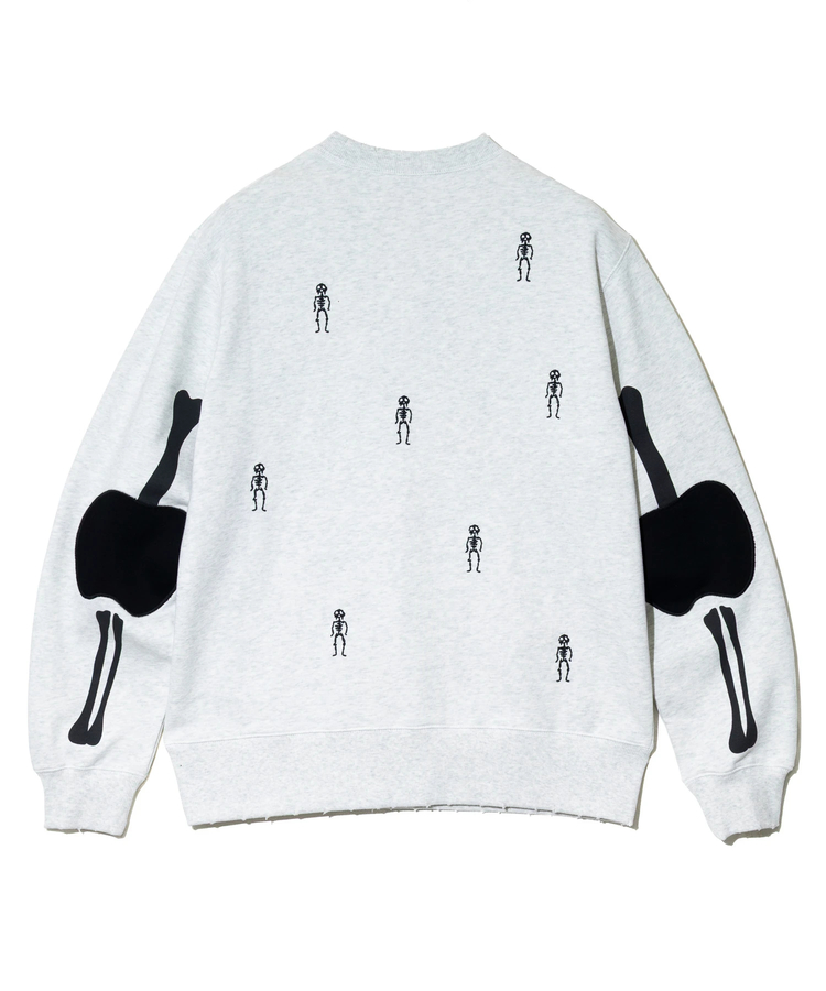 go slow caravan(ゴースローキャラバン) |ほねほね ちょいボロ加工クルーネックスウェット (MENS)