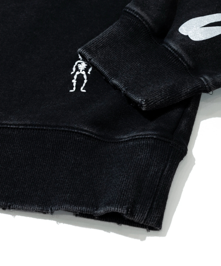 go slow caravan(ゴースローキャラバン) |ほねほね ちょいボロ加工クルーネックスウェット (MENS)