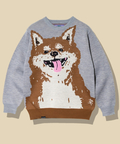 go slow caravan(ゴースローキャラバン) |笑う柴犬 IMPACT ジャガードニットセーター (MENS/WOMENS)
