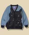 go slow caravan(ゴースローキャラバン) |笑う柴犬 IMPACTジャガードニットカーディガン (MENS/WOMENS)