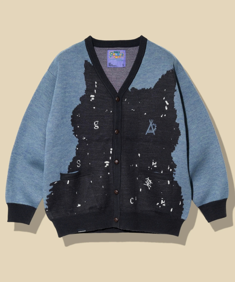 go slow caravan(ゴースローキャラバン) |笑う柴犬 IMPACTジャガードニットカーディガン (MENS/WOMENS)