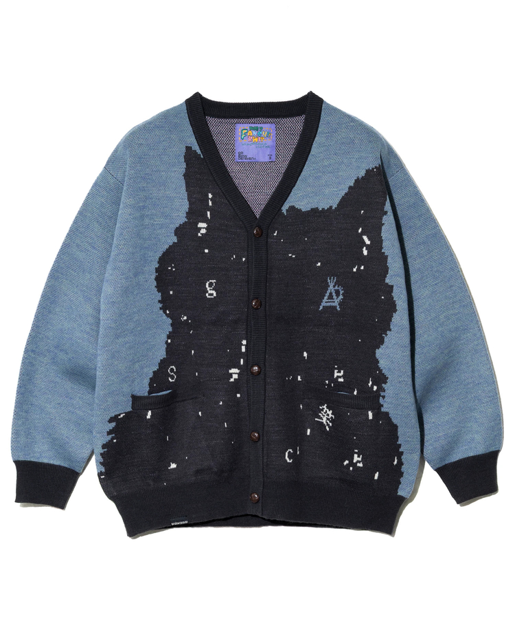 go slow caravan(ゴースローキャラバン) |笑う柴犬 IMPACTジャガードニットカーディガン (MENS/WOMENS)