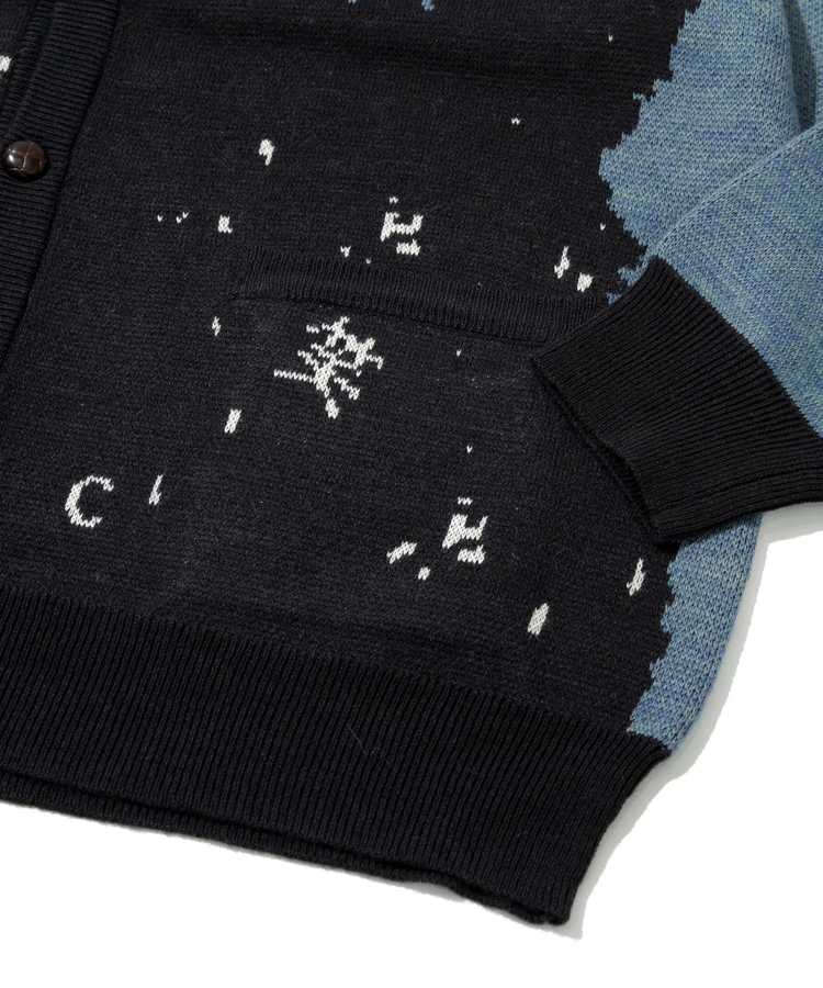 go slow caravan(ゴースローキャラバン) |笑う柴犬 IMPACTジャガードニットカーディガン (MENS/WOMENS)