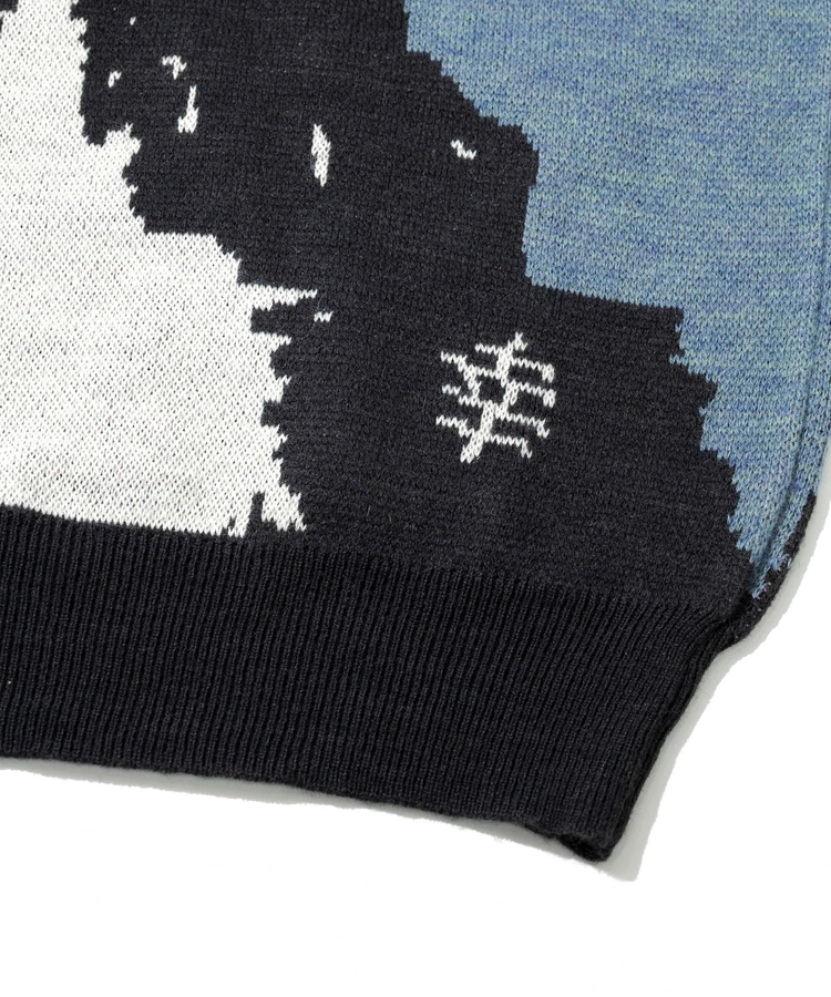 go slow caravan(ゴースローキャラバン) |笑う柴犬 IMPACTジャガードニットカーディガン (MENS/WOMENS)