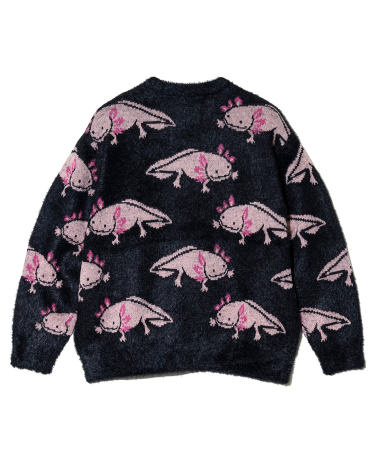 go slow caravan(ゴースローキャラバン) |ウーパールーパーシャギー MIX ジャガードニットBIGセーター (MENS)