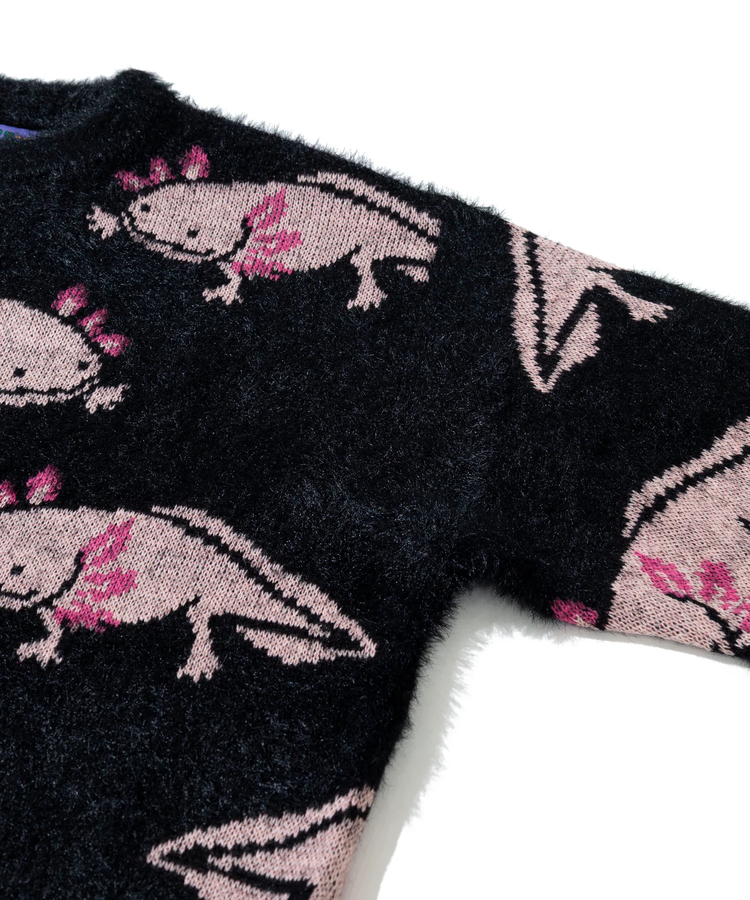 go slow caravan(ゴースローキャラバン) |ウーパールーパーシャギー MIX ジャガードニットBIGセーター (MENS)