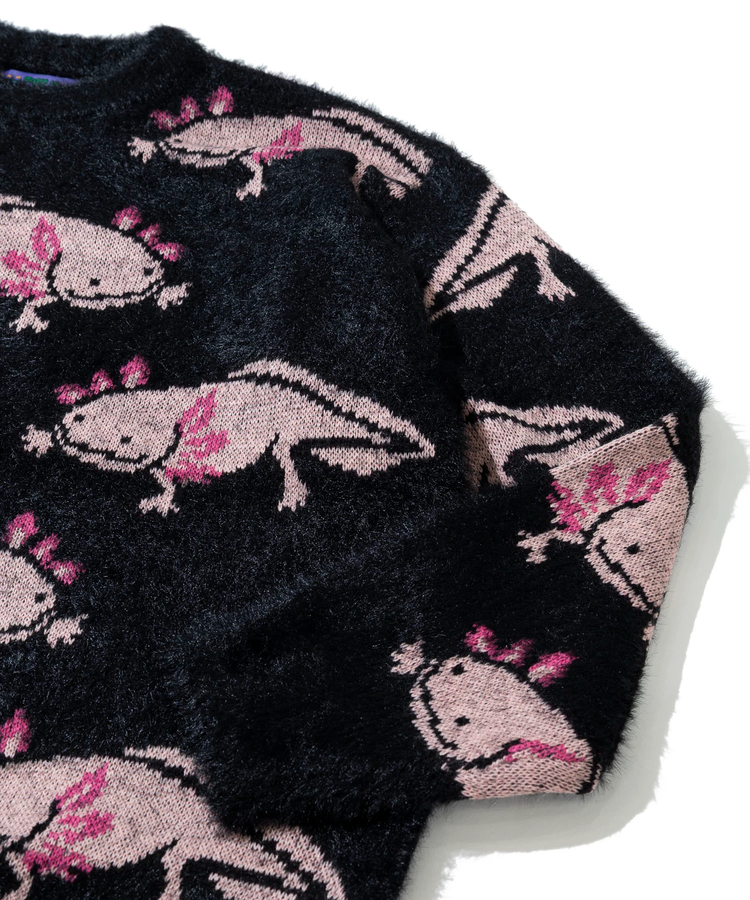 go slow caravan(ゴースローキャラバン) |ウーパールーパーシャギー MIX ジャガードニットBIGセーター (MENS)