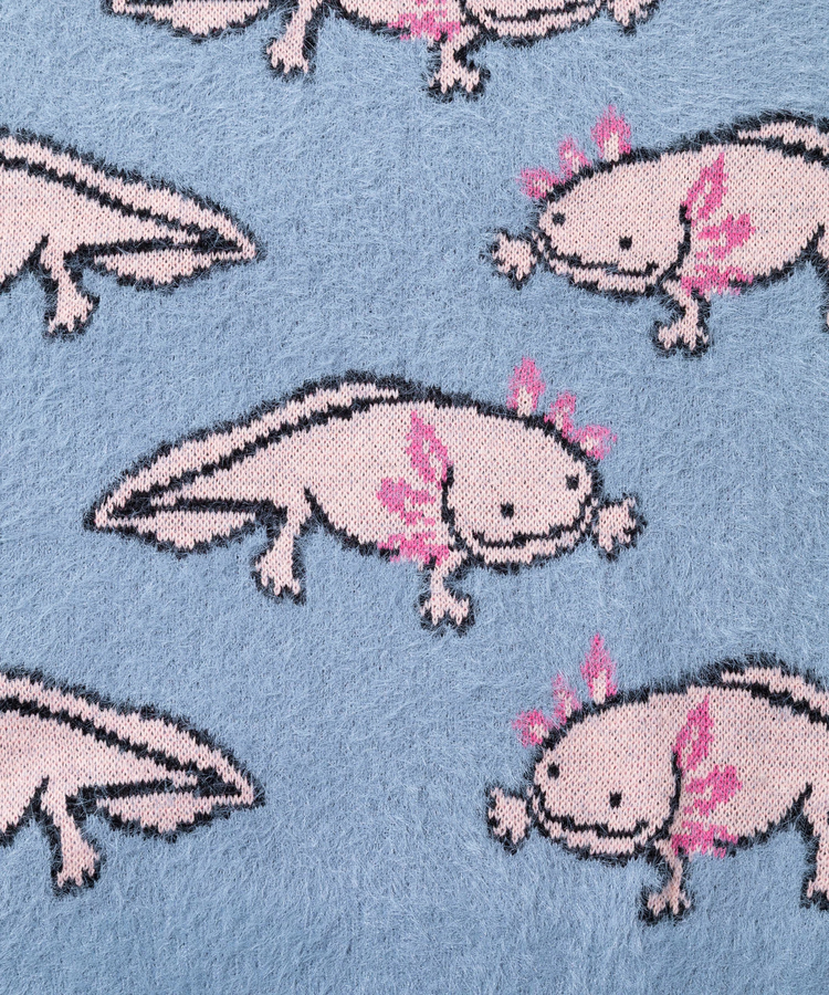 go slow caravan(ゴースローキャラバン) |ウーパールーパーシャギー MIX ジャガードニットBIGセーター (MENS)