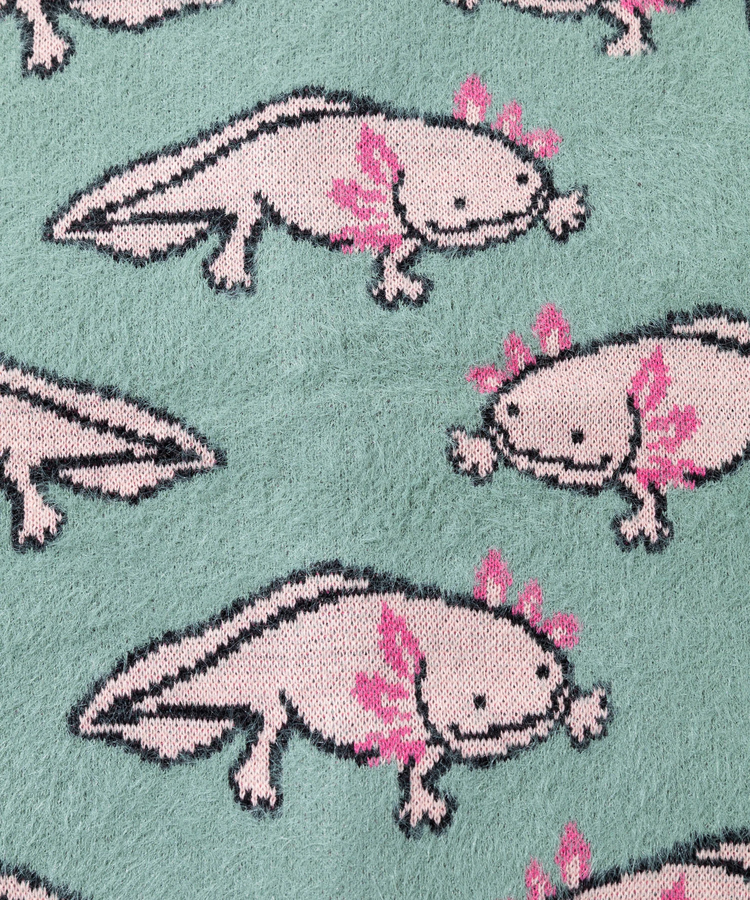 go slow caravan(ゴースローキャラバン) |ウーパールーパーシャギー MIX ジャガードニットカーディガン (MENS)