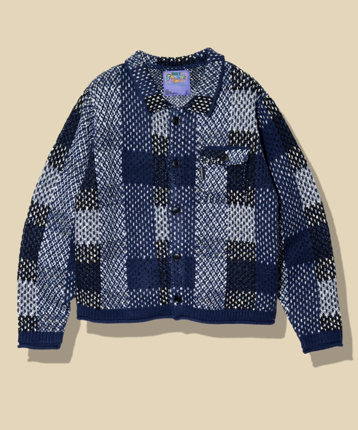 CRAZY MIX ニットチェックシャツジャケット (MENS)｜ファッション通販