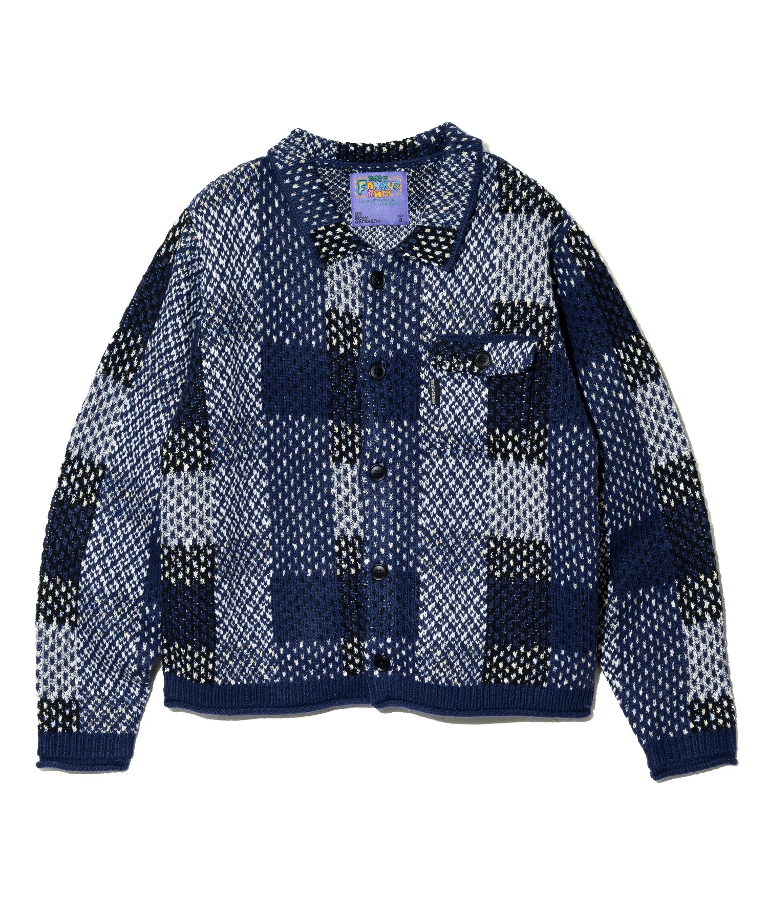 CRAZY MIX ニットチェックシャツジャケット (MENS)｜ファッション通販