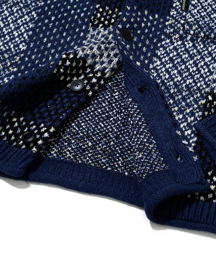 go slow caravan(ゴースローキャラバン) |CRAZY MIX ニットチェックシャツジャケット (MENS)