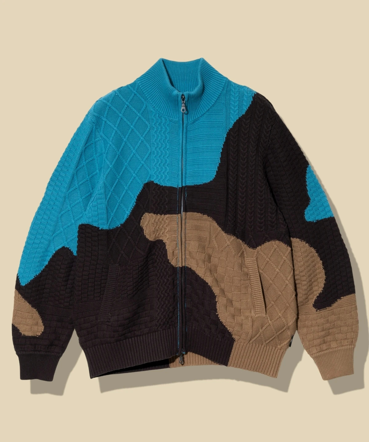 go slow caravan(ゴースローキャラバン) |CRAZY MIX 編みコットンドライバーズニット (MENS)