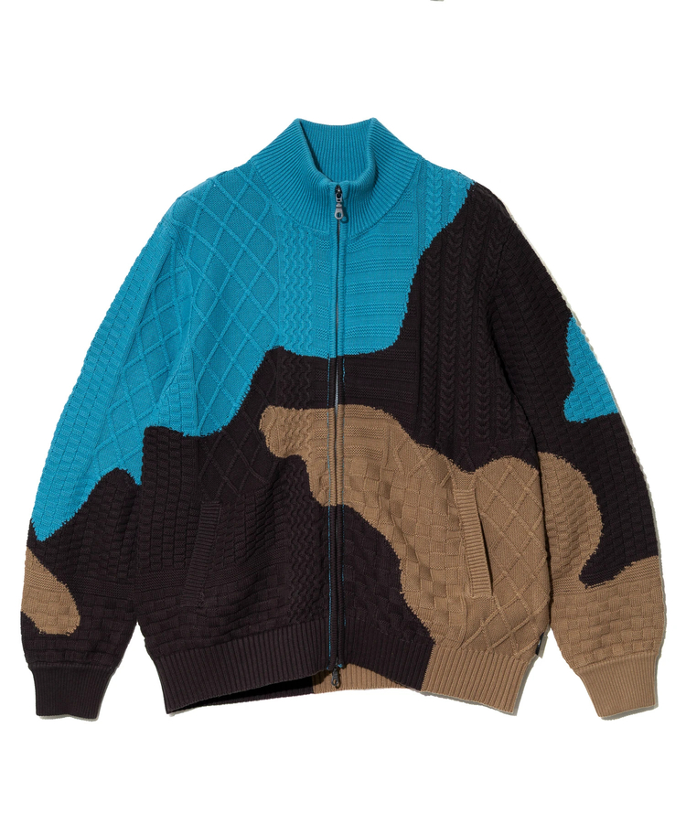 go slow caravan(ゴースローキャラバン) |CRAZY MIX 編みコットンドライバーズニット (MENS)