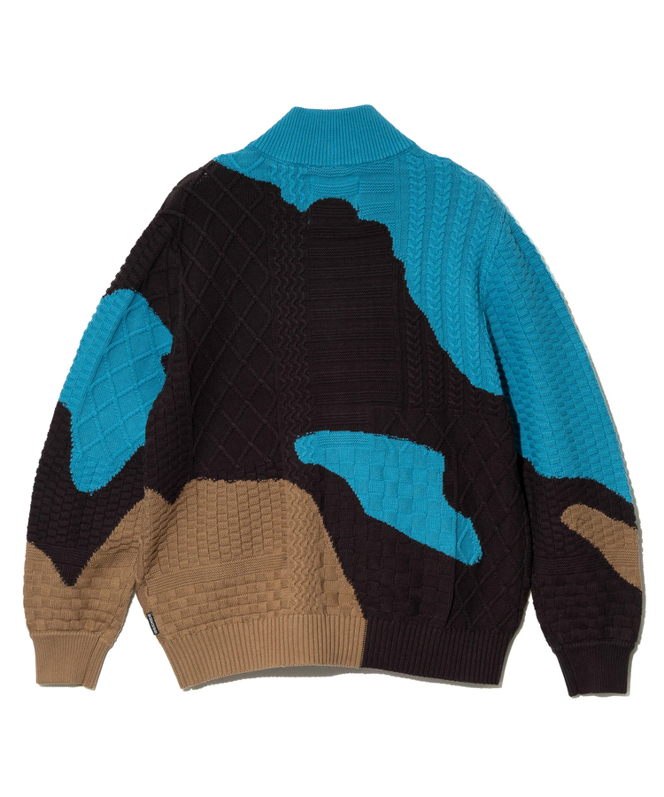 go slow caravan(ゴースローキャラバン) |CRAZY MIX 編みコットンドライバーズニット (MENS)