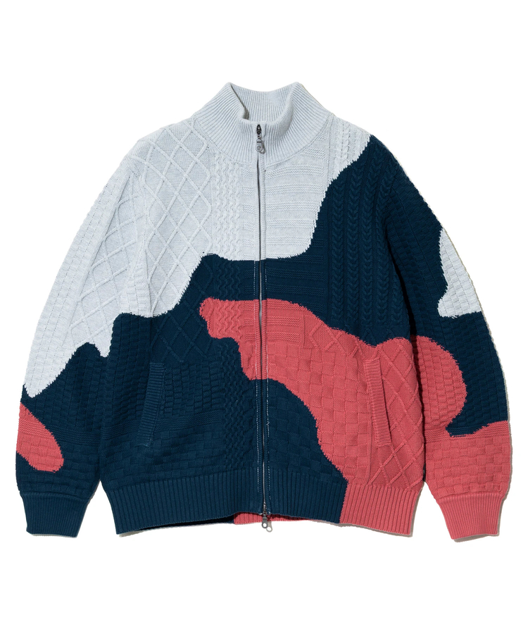 go slow caravan(ゴースローキャラバン) |CRAZY MIX 編みコットンドライバーズニット (MENS)