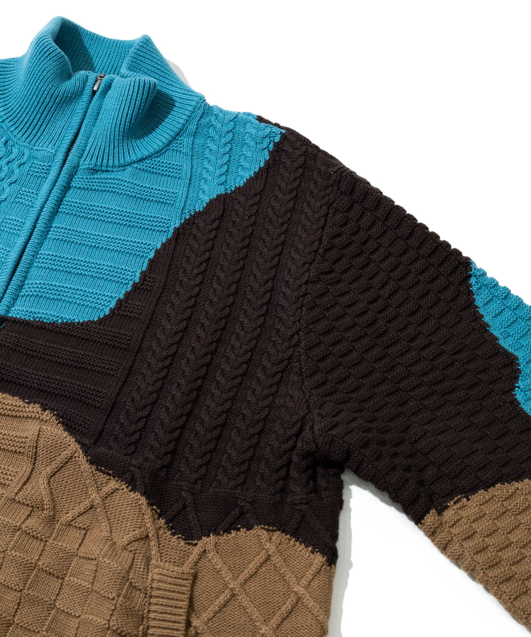 go slow caravan(ゴースローキャラバン) |CRAZY MIX 編みコットンドライバーズニット (MENS)