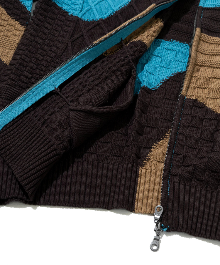 go slow caravan(ゴースローキャラバン) |CRAZY MIX 編みコットンドライバーズニット (MENS)