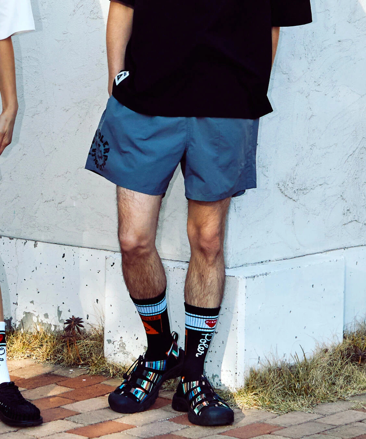 go slow caravan(ゴースローキャラバン) |【GSC別注】POLeR/ポーラー POLeR×GSC NYLON WIDE STUFF SHORTS (MENS)