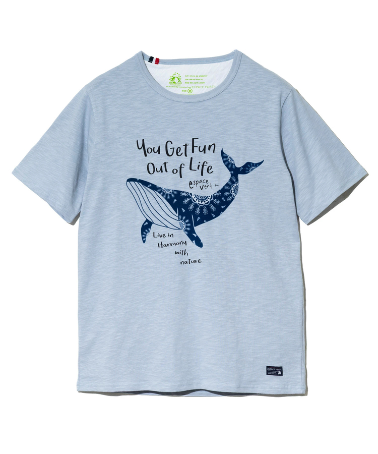 go slow caravan(ゴースローキャラバン) |【GSC別注】ESPACE VERT/エスパスヴェール クジラ プリント S/S TEE (MENS)