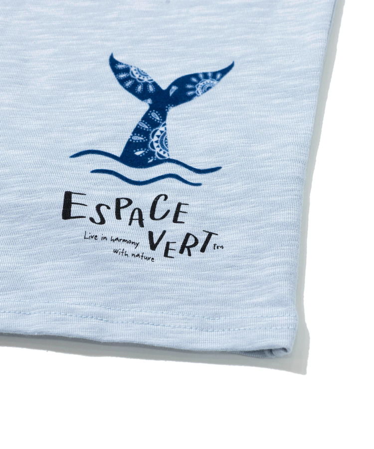 go slow caravan(ゴースローキャラバン) |【GSC別注】ESPACE VERT/エスパスヴェール クジラ プリント S/S TEE (MENS)