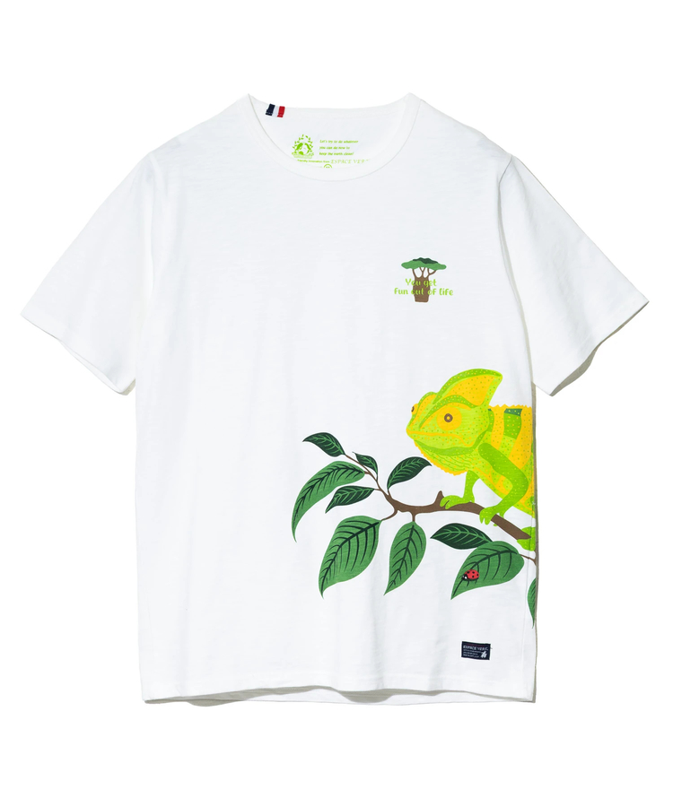 go slow caravan(ゴースローキャラバン) |【GSC別注】ESPACE VERT/エスパスヴェール カメレオン プリント S/S TEE (MENS)
