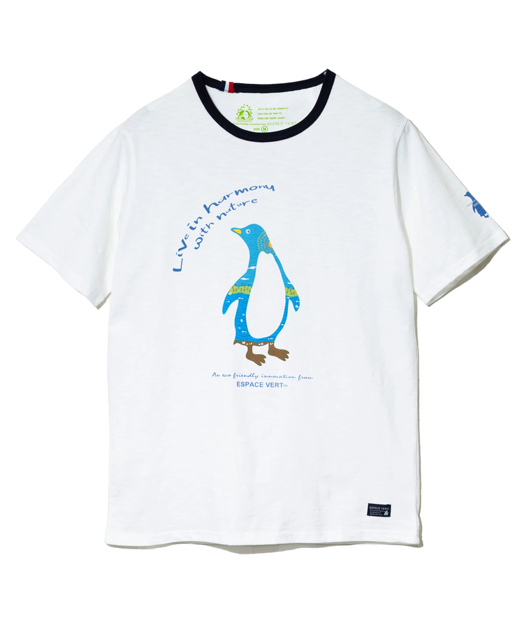 go slow caravan(ゴースローキャラバン) |【GSC別注】ESPACE VERT/エスパスヴェール ペンギンリンガー プリント S/S TEE (MENS)