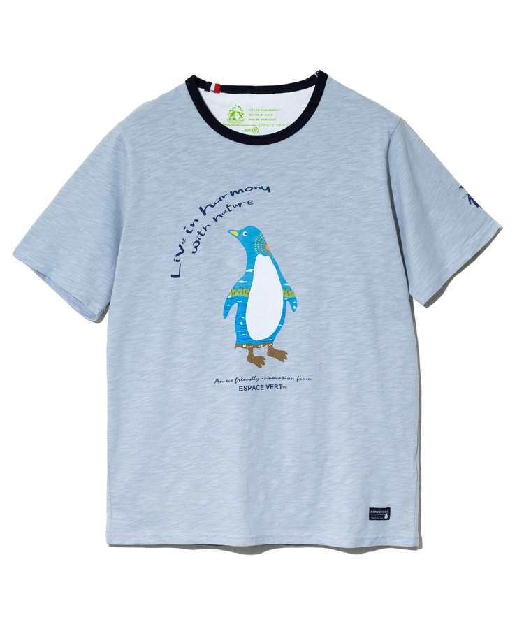 go slow caravan(ゴースローキャラバン) |【GSC別注】ESPACE VERT/エスパスヴェール ペンギンリンガー プリント S/S TEE (MENS)