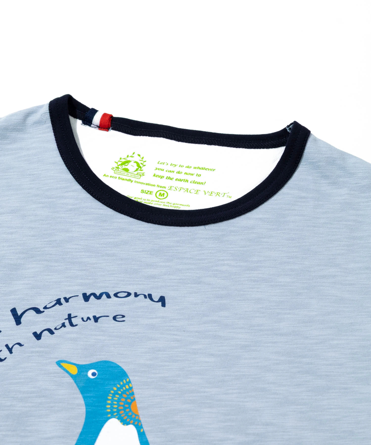 go slow caravan(ゴースローキャラバン) |【GSC別注】ESPACE VERT/エスパスヴェール ペンギンリンガー プリント S/S TEE (MENS)