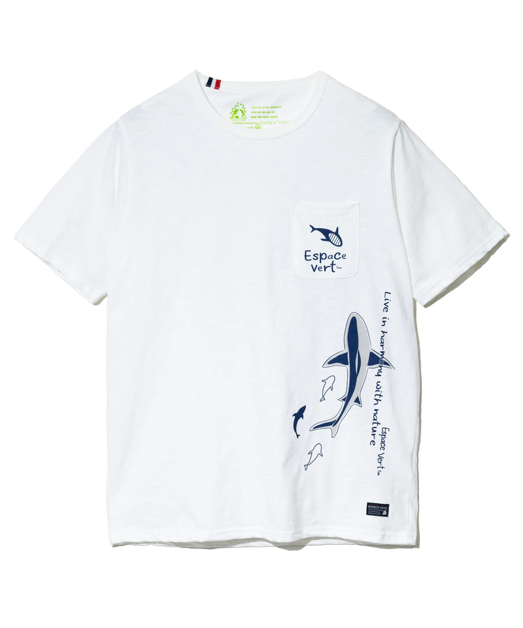 go slow caravan(ゴースローキャラバン) |【GSC別注】ESPACE VERT/エスパスヴェール サメ プリント S/S ポケTEE (MENS)