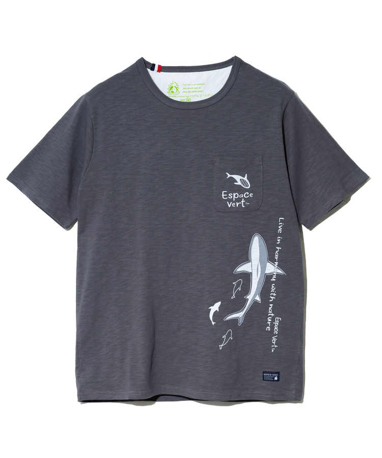 go slow caravan(ゴースローキャラバン) |【GSC別注】ESPACE VERT/エスパスヴェール サメ プリント S/S ポケTEE (MENS)