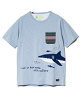 go slow caravan(ゴースローキャラバン) |【GSC別注】ESPACE VERT/エスパスヴェール サメ プリント S/S ジャガードポケTEE (MENS)