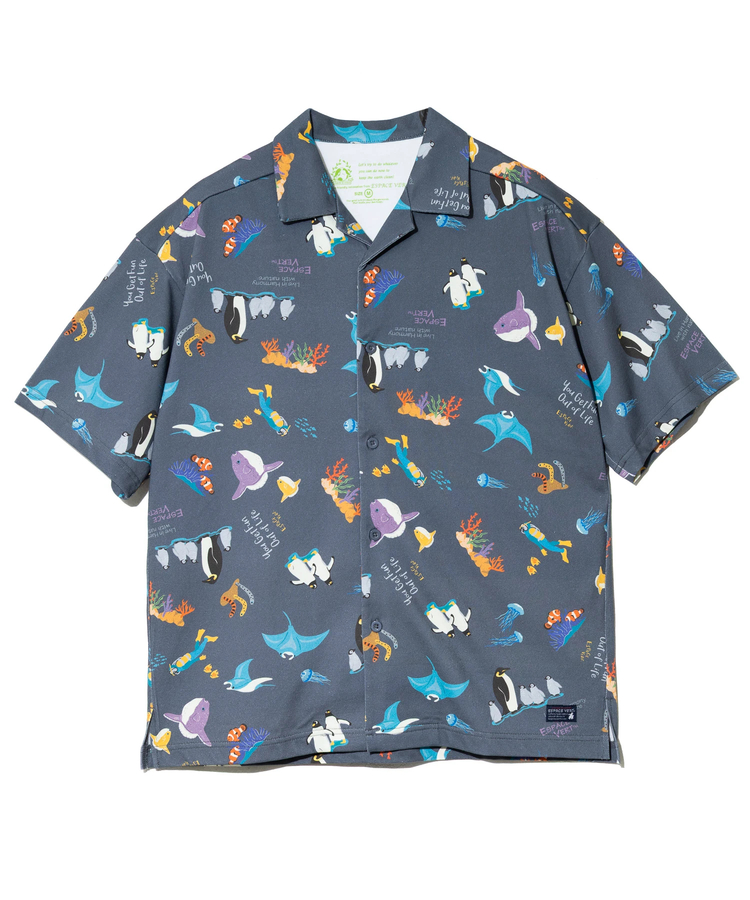 go slow caravan(ゴースローキャラバン) |【GSC別注】ESPACE VERT/エスパスヴェール 総柄水族館 OPシャツ (MENS)