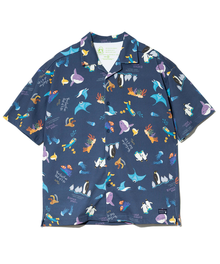 go slow caravan(ゴースローキャラバン) |【GSC別注】ESPACE VERT/エスパスヴェール 総柄水族館 OPシャツ (MENS)