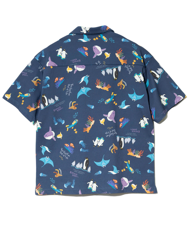 go slow caravan(ゴースローキャラバン) |【GSC別注】ESPACE VERT/エスパスヴェール 総柄水族館 OPシャツ (MENS)