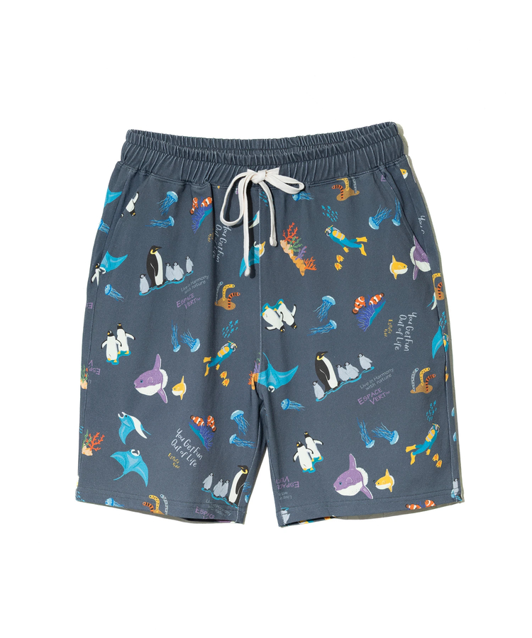 go slow caravan(ゴースローキャラバン) |【GSC別注】ESPACE VERT/エスパスヴェール 総柄水族館 ショートパンツ (MENS)