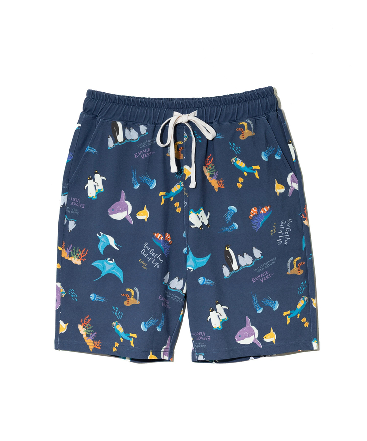 go slow caravan(ゴースローキャラバン) |【GSC別注】ESPACE VERT/エスパスヴェール 総柄水族館 ショートパンツ (MENS)