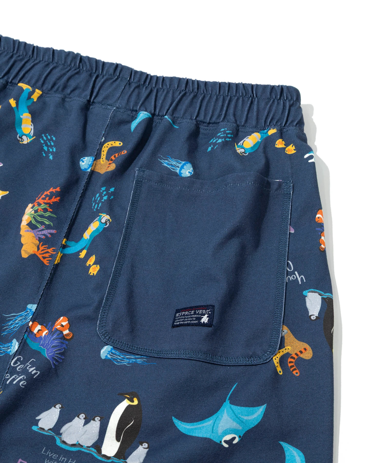 go slow caravan(ゴースローキャラバン) |【GSC別注】ESPACE VERT/エスパスヴェール 総柄水族館 ショートパンツ (MENS)