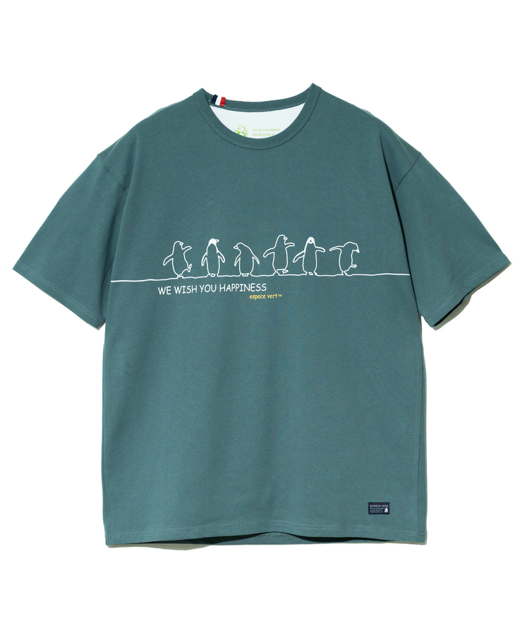 go slow caravan(ゴースローキャラバン) |【GSC別注】ESPACE VERT/エスパスヴェール ペンギン プリント S/S TEE (MENS)