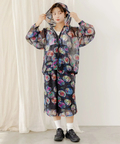 go slow caravan(ゴースローキャラバン) |ScoLar/スカラー 総柄オーガンジーハーフパンツ (WOMENS)