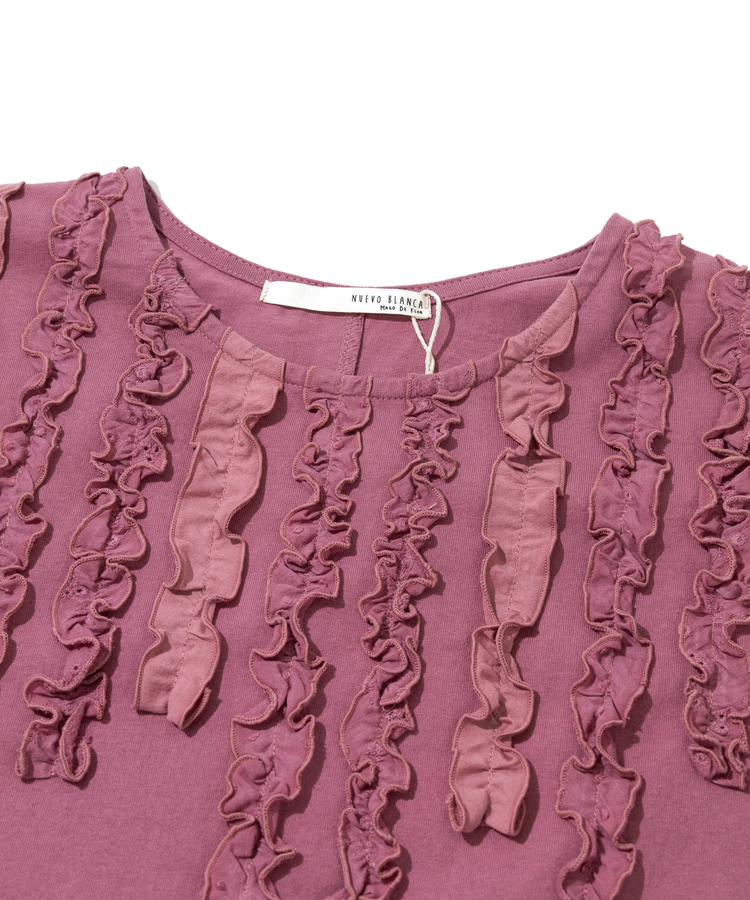 go slow caravan(ゴースローキャラバン) |NUEVO BLANCA/ヌエヴォブランカ フリル布帛たたきドルマンPO (WOMENS)