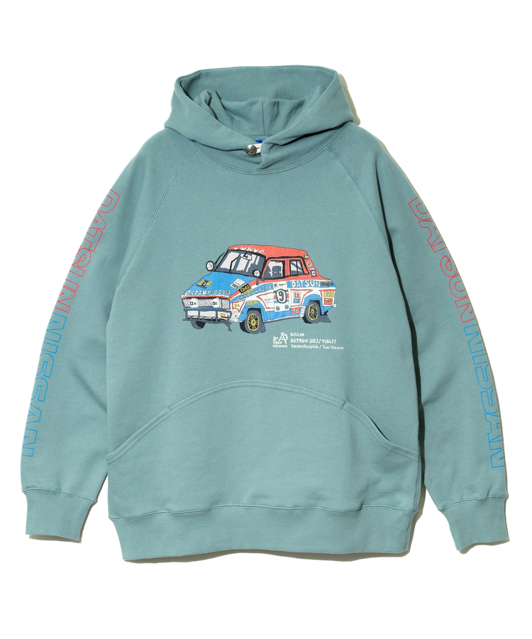 go slow caravan(ゴースローキャラバン) |【NISSAN×go slow caravan】空紡糸裏毛 VIOLET コンチョプルパーカー (MENS)