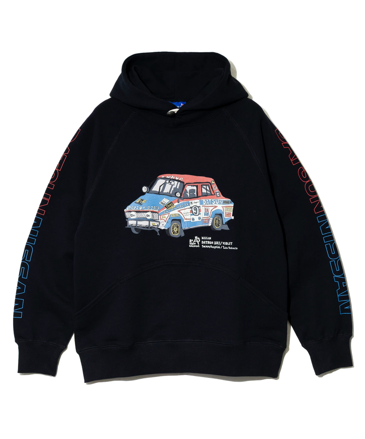 go slow caravan(ゴースローキャラバン) |【NISSAN×go slow caravan】空紡糸裏毛 VIOLET コンチョプルパーカー (MENS)