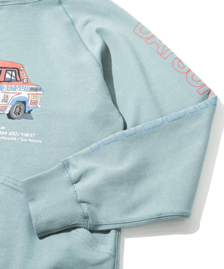 go slow caravan(ゴースローキャラバン) |【NISSAN×go slow caravan】空紡糸裏毛 VIOLET コンチョプルパーカー (MENS)