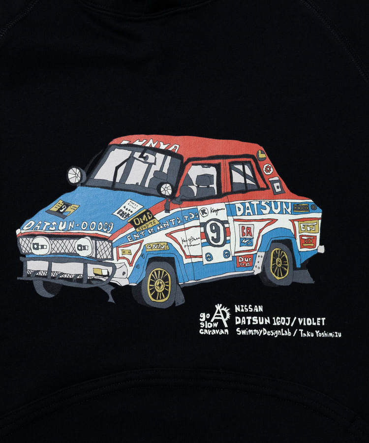 go slow caravan(ゴースローキャラバン) |【NISSAN×go slow caravan】空紡糸裏毛 VIOLET コンチョプルパーカー (MENS)