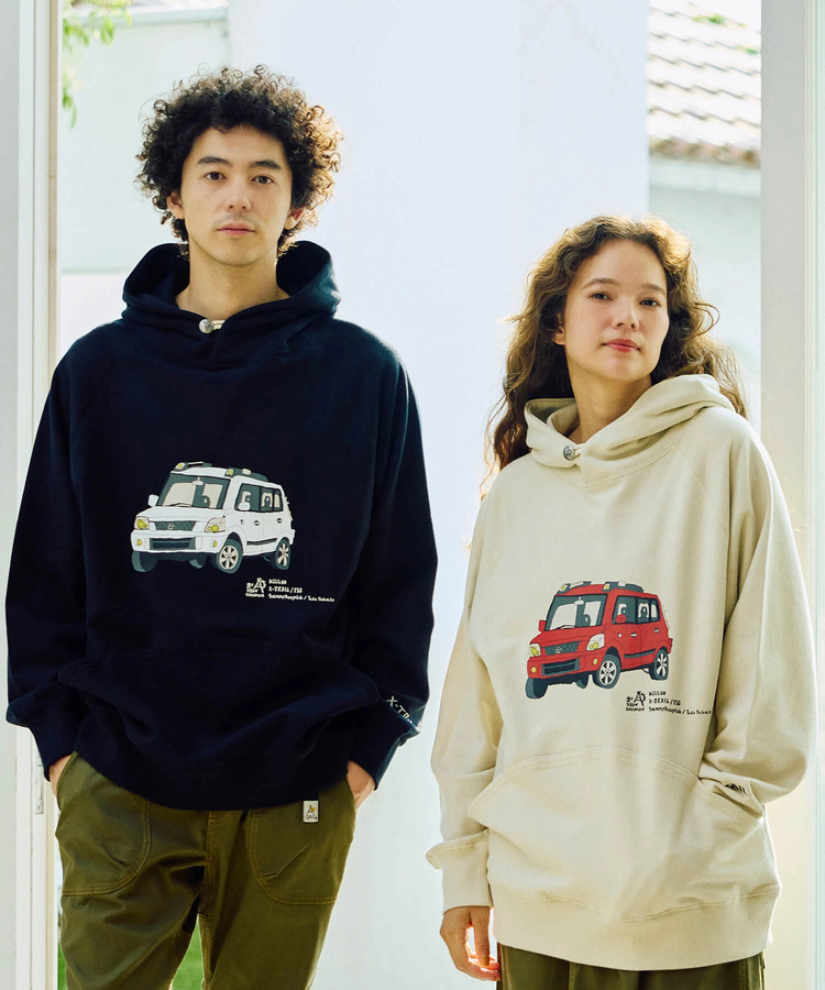 go slow caravan(ゴースローキャラバン) |【NISSAN×go slow caravan】空紡糸裏毛 X-TRAIL コンチョプルパーカー (MENS)