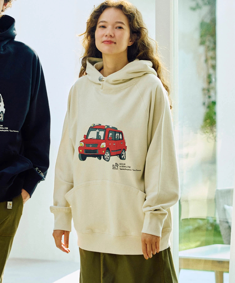 go slow caravan(ゴースローキャラバン) |【NISSAN×go slow caravan】空紡糸裏毛 X-TRAIL コンチョプルパーカー (MENS)