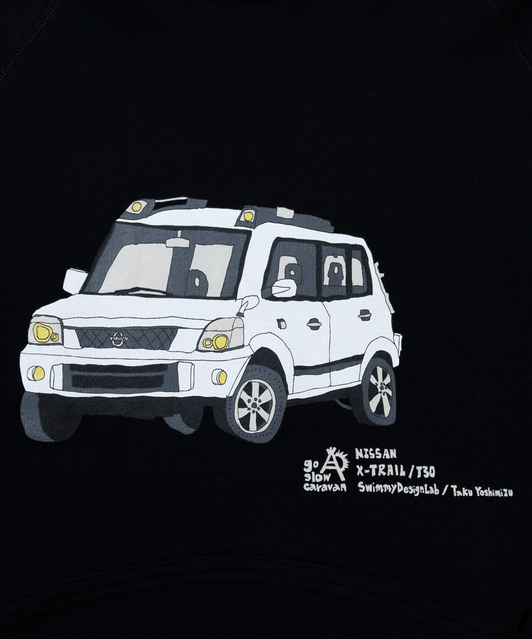 go slow caravan(ゴースローキャラバン) |【NISSAN×go slow caravan】空紡糸裏毛 X-TRAIL コンチョプルパーカー (MENS)
