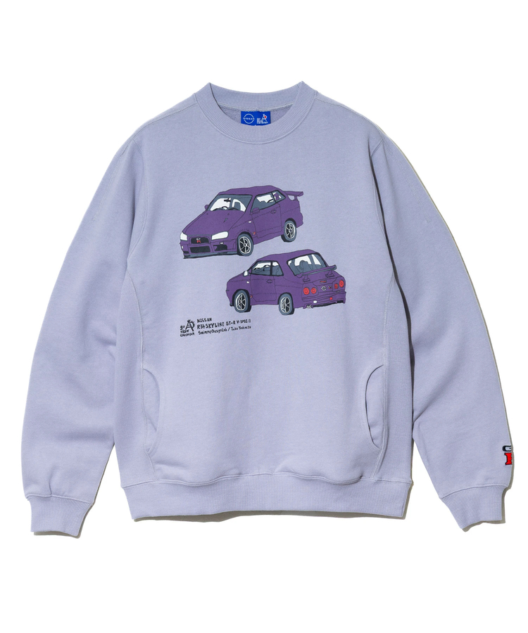 go slow caravan(ゴースローキャラバン) |【NISSAN×go slow caravan】空紡糸裏毛SKYLINE GT-R(R34) P/O (MENS)